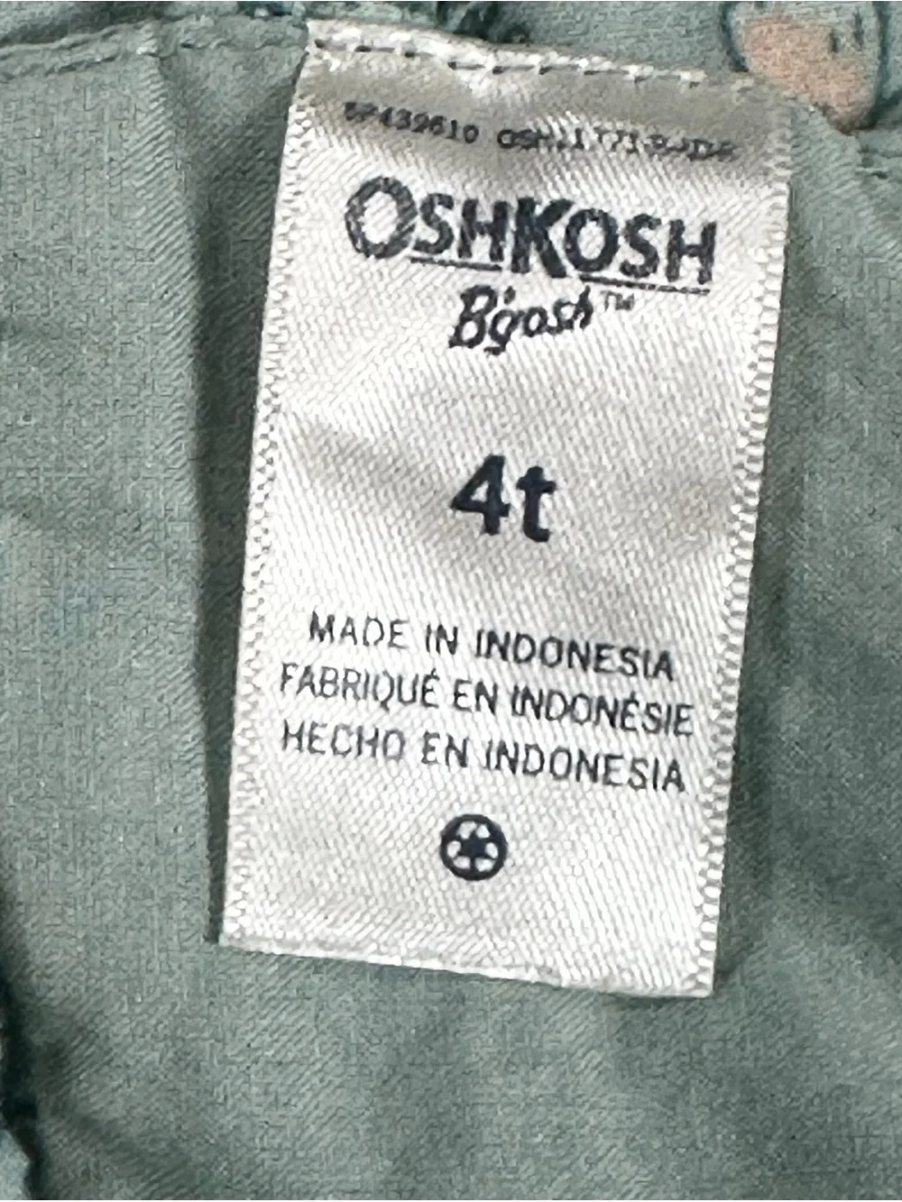OshKosh B’gosh Ruffled Straps Sage Green Floral Cotton Dress Size 4T